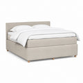 Polsterbett Doppelbett Beige Polyester Rechteckig 180 x 200 cm