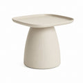 Couchtisch Beige aus Polypropylen mit gerippter Säule 60 x 60 x 50 cm