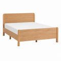 Doppelbett Bettgestell Natur Eiche Massivholz rechteckig 160 x 200 cm